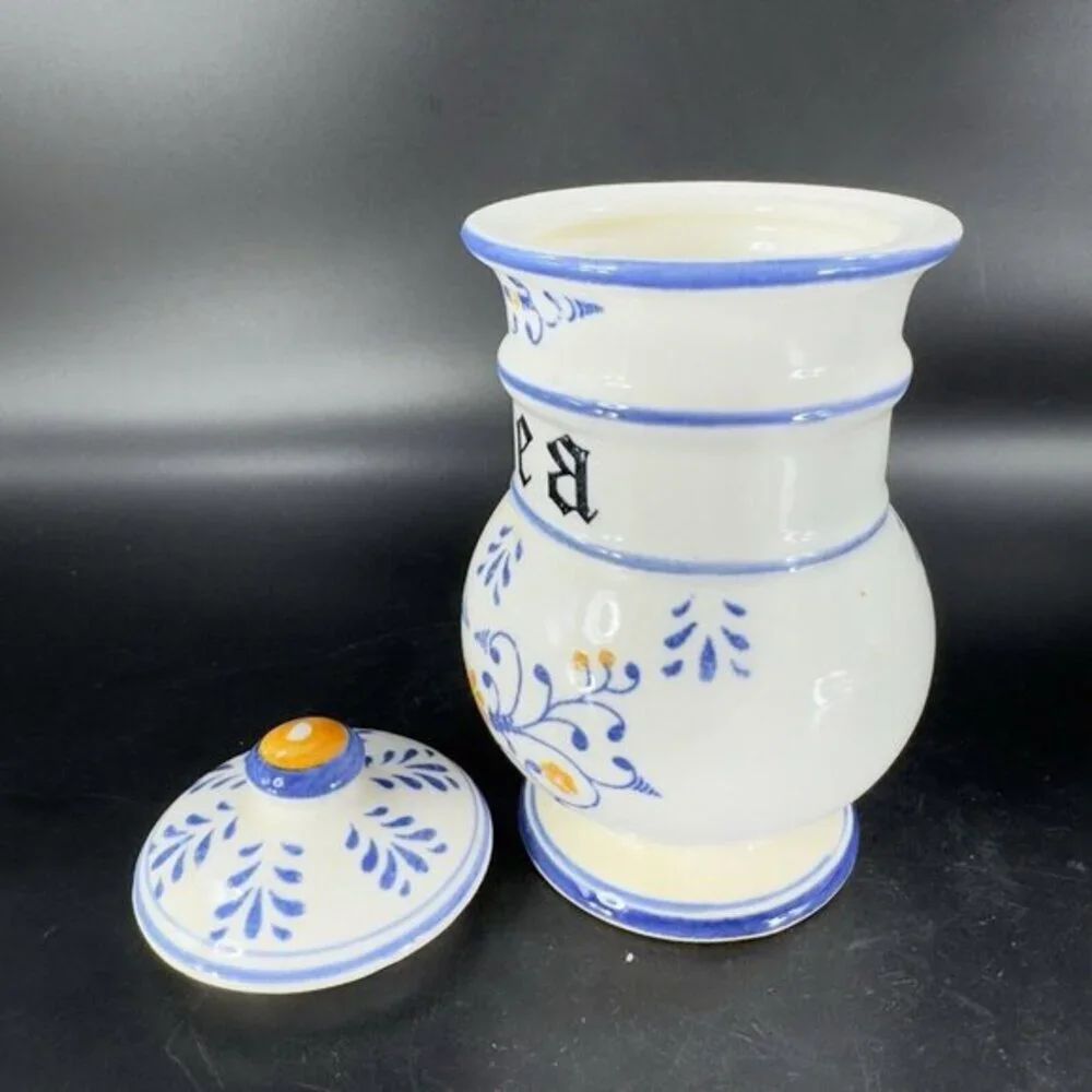 Vintage Royal Sealy Heritage‎ Porcelain TEA Canister Jar With Lid Ceramic Design